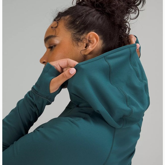 Lululemon Its Rulu Run Long Sleeve Hoodie GREEN JASPER new w tags 🍋 - Picture 6 of 8